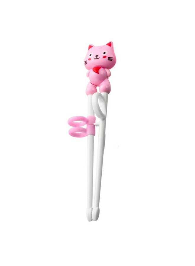 ZIBUYU® Training Chopsticks for Kids and Adults Chopsticks for Beginners Learning Kids Auxiliary Chopsticks Holding Position for Kids 1-6 Years Left-Handed and Right-Handed, (Pink) - 1 Pair - Image 1