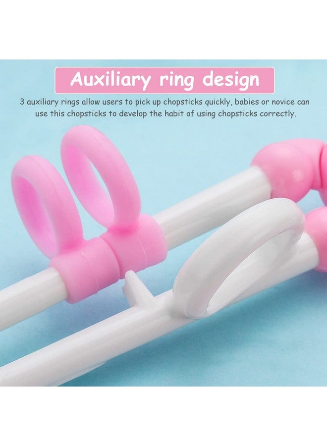 ZIBUYU® Training Chopsticks for Kids and Adults Chopsticks for Beginners Learning Kids Auxiliary Chopsticks Holding Position for Kids 1-6 Years Left-Handed and Right-Handed, (Pink) - 1 Pair - Image 3