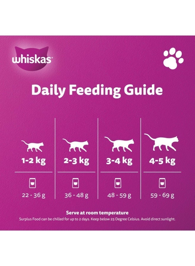 Whiskas Chicken Dry Cat Food, Bag of 1.2Kg, for Adult Cats 1+ Years, Cat Dry Food, for Healthy, Active Cats - Image 4