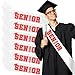 Aposwow Senior Sash 2026 6PCS Cheer Class of 2026 Graduation Celebration Decorations Satin Sashes with Red Glitter Letters for Senior Night Decorations Gifts - Image 2