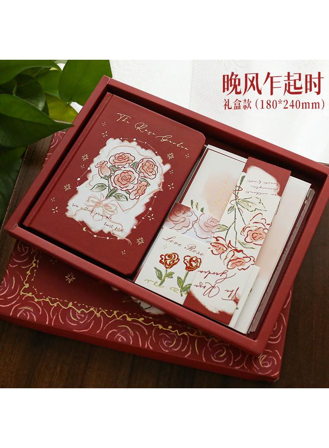 Bluejw Retro Art Handbook Net Celebrity Ins Style Notebook Gift Box Suit Primary School Student's Journal Notepad Handbook - Image 1