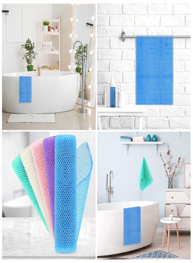 RIUOTA 5 Pieces African Bath Sponge African Net Long Net Bath Sponge Transform Your Shower Routine with African Bath Sponges for Exfoliated, Silky Smooth Skin (Purple, Pink, Green, Blue, White) - Image 3