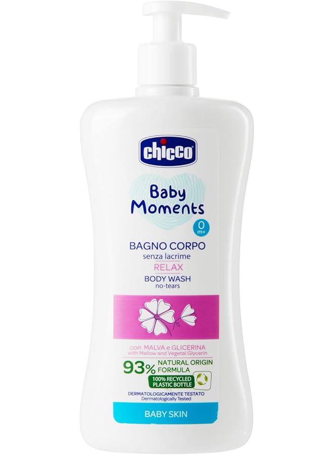 Chicco Baby Moments Body Wash No Tears Relax For Baby Skin 0M+ 500Ml Multi Color - Image 1
