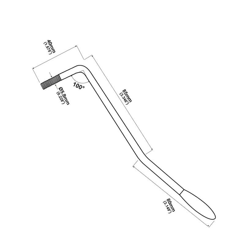 harpfeas 6 MM Thread Tremolo Arm Electric Guitar Tremolo Arm Thread Metal Single Tremolo Arm Whammy Bar with Tip for Stratocaster Electric Guitar Tremolo System (Chrome) - Image 2
