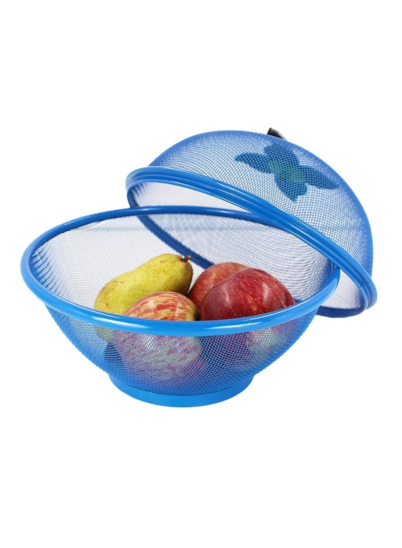 ECVV سلة شبكية على شكل تفاحة من ECVV للفواكه والخضروات مقاومة للحشرات قابلة للتصريف والغسل (زرقاء) - Image 1