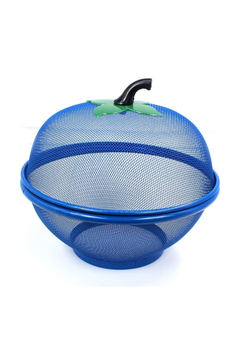 ECVV سلة شبكية على شكل تفاحة من ECVV للفواكه والخضروات مقاومة للحشرات قابلة للتصريف والغسل (زرقاء) - Image 2