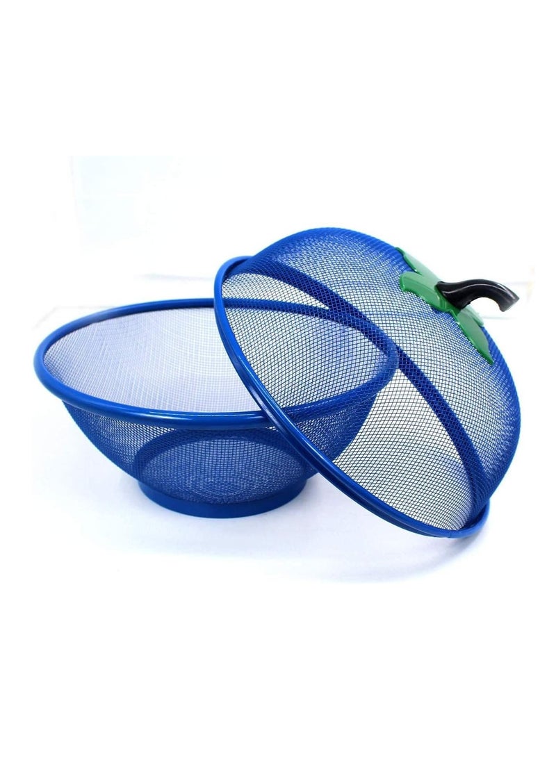 ECVV سلة شبكية على شكل تفاحة من ECVV للفواكه والخضروات مقاومة للحشرات قابلة للتصريف والغسل (زرقاء) - Image 3
