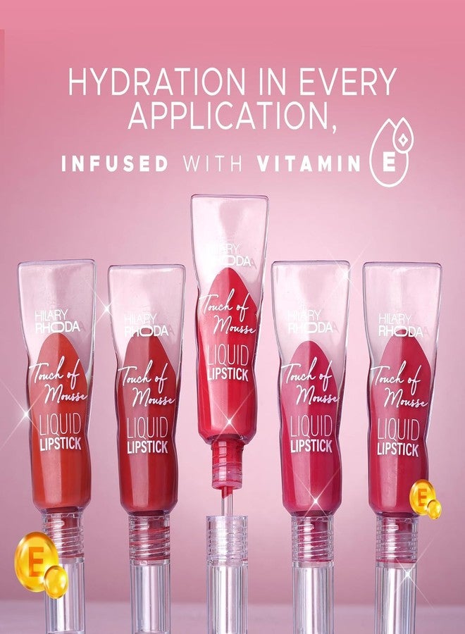 PREMIUM Touch Of Mousse Lipstick | Matte Finish & Long Lasting | Infused with Vitamin E | Weightless & Liquid Lipstick with Mousse Finish | Smudge & Water Proof | Vegan - 5ml (Wild Wine - Shade 10)-SH7711 - Image 4