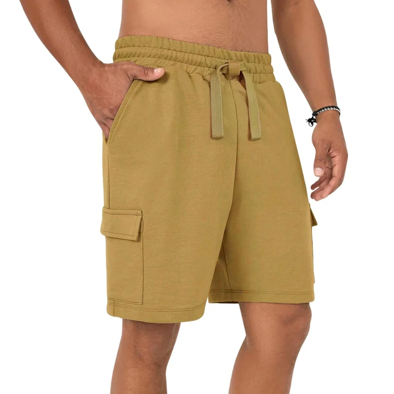 NOBERO Men's Cargo Shorts in Oat Milk