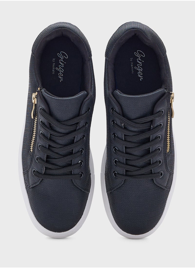 Ginger - Zip  Detail Sneaker - Image 1