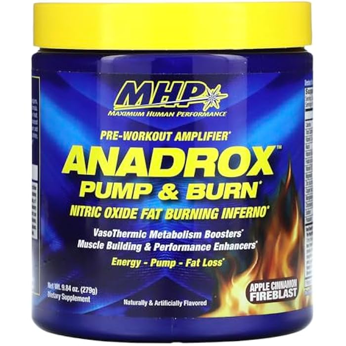 Maximum Human Performance Mhp Anadrox Pre-Workout, Nitric Oxide, Energy, Pumps, Apple Cinnamon Fireblast - Image 1