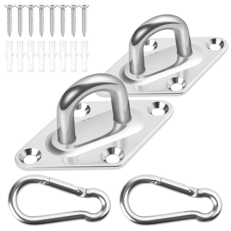 CZXNBI Heavy Duty Hammock Hanging kit - 1000 lb Capacity Swing Hooks, Ceiling Hooks for Wall/Ceiling Mount, Indoor & Outdoor - Stainless Steel (Medium) - Image 1