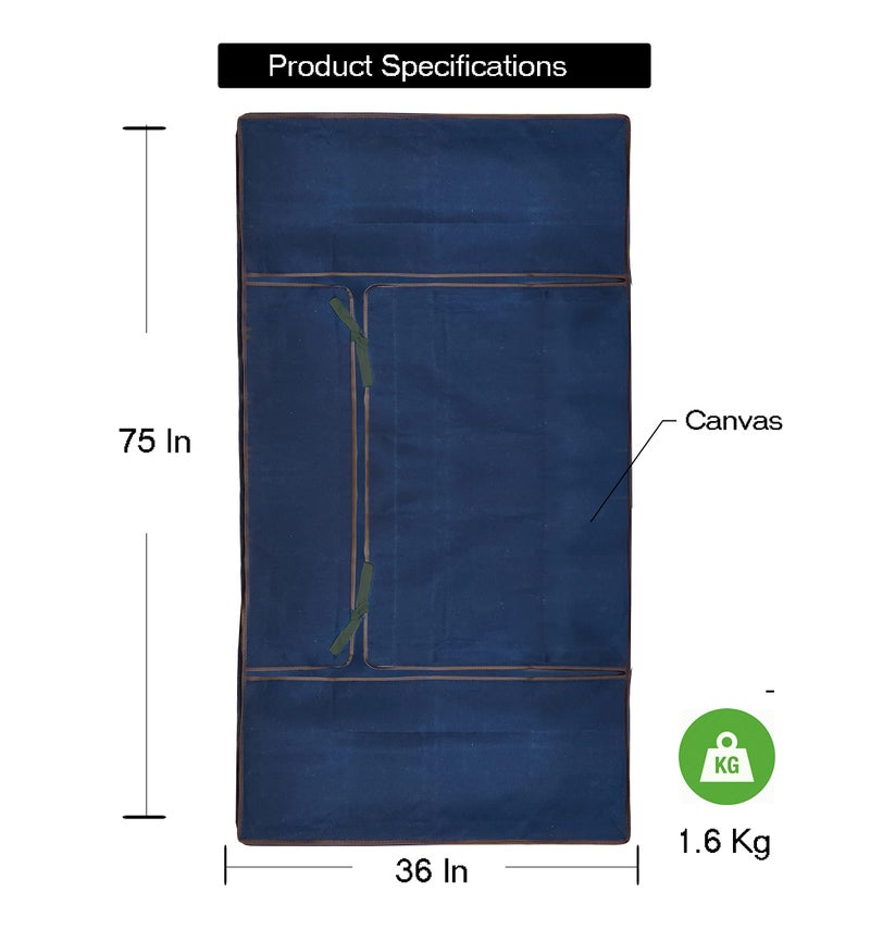 RhinoKraft Canvas Premium Holdall Sleeping Bag Navy Blue Color - Image 2