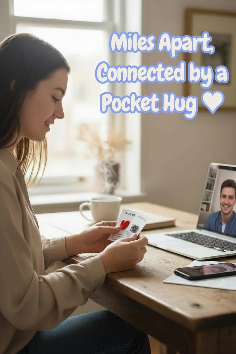 WARMINGO DE 2 Pc Pocket Hug Gift Cards | Cute Teddy & Heart Design | Mini Love Token for Girlfriend, Boyfriend, Husband, Wife | Valentine’s Day & Anniversary Romantic Gift | Long Distance Relationship Gifts - Image 2