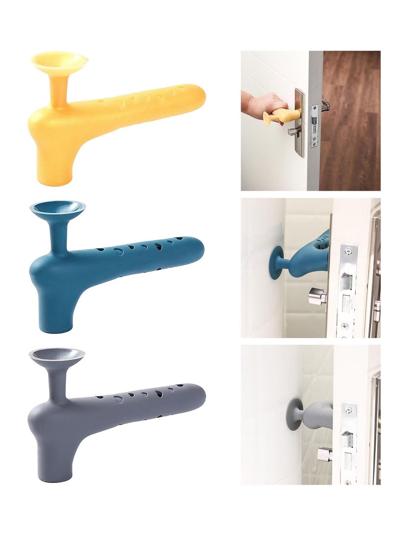 Set of 2 Door Handle Cover Anti Wall Collision Grey - Image 3