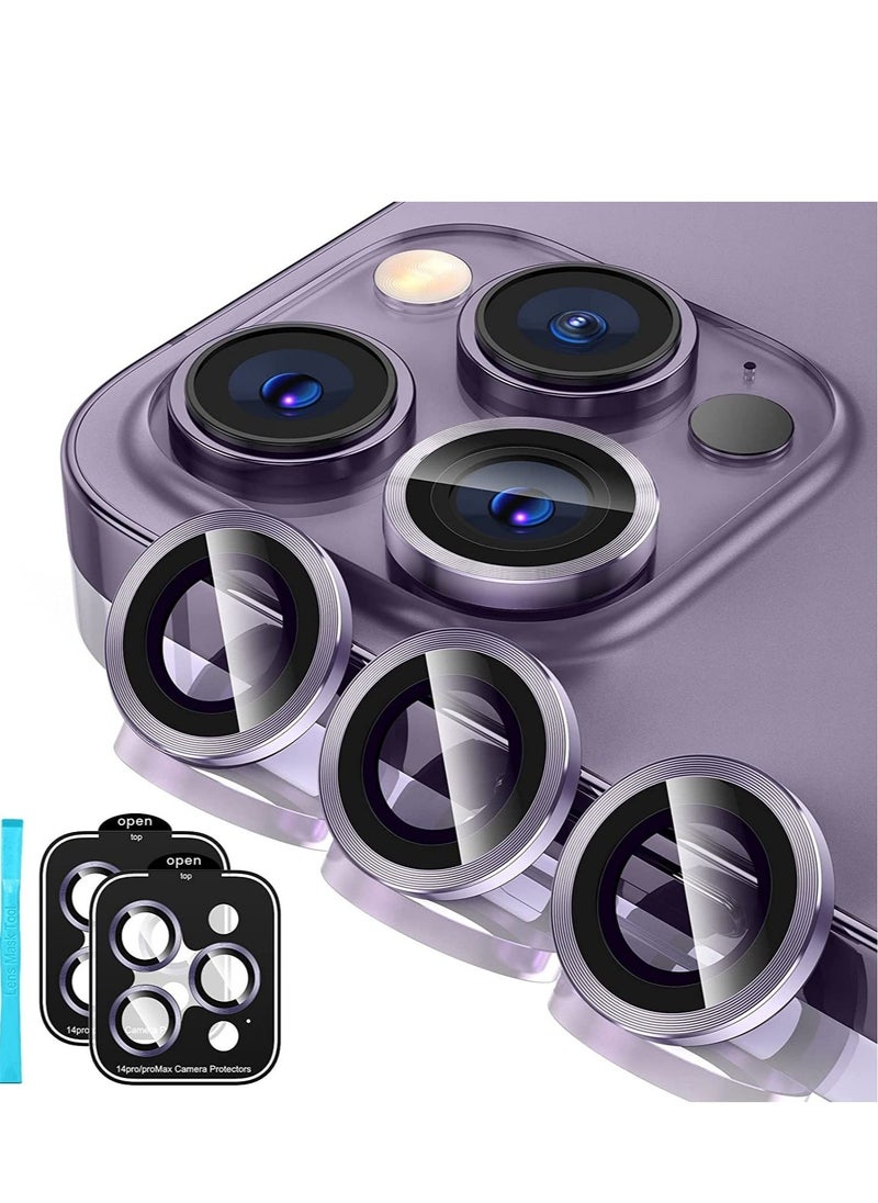 Raxoom iPhone 14 Pro - iPhone 14 Pro Max Camera Lens Protector, 9H Tempered Glass Camera Cover Screen Protector Metal Individual Ring for iPhone 14 Pro 6.1 inch /14 ProMax 6.7 inch 2022 - Image 1