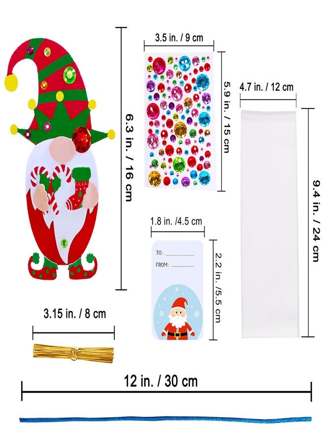 Winlyn 24 Sets Christmas Craft Kits - Winter Crafts DIY Gnome Ornaments & Decorations Art Sets with Foam Stickers for Kids Holiday Seasonal Home & Classroom Activities Party Favors - Image 5