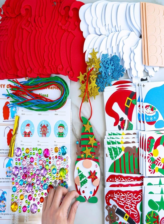 Winlyn 24 Sets Christmas Craft Kits - Winter Crafts DIY Gnome Ornaments & Decorations Art Sets with Foam Stickers for Kids Holiday Seasonal Home & Classroom Activities Party Favors - Image 3