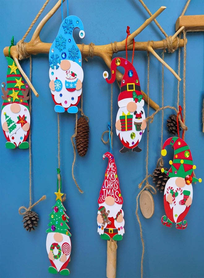 Winlyn 24 Sets Christmas Craft Kits - Winter Crafts DIY Gnome Ornaments & Decorations Art Sets with Foam Stickers for Kids Holiday Seasonal Home & Classroom Activities Party Favors - Image 4
