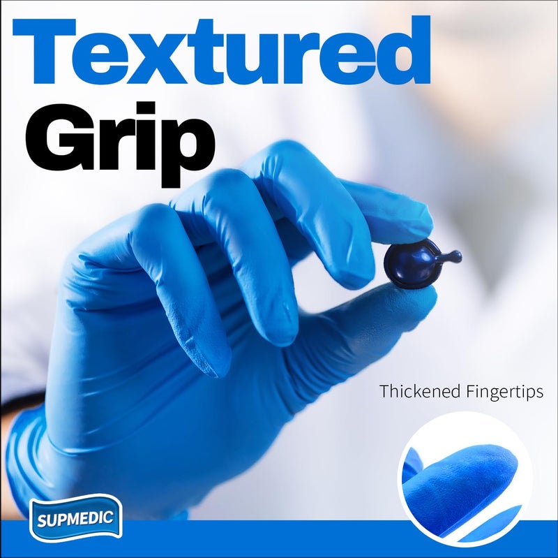 Supmedic Disposable Nitrile Gloves, 5 mil Powder-Free Latex-Free Food Safe Non-Sterile Exam Cooking Cleaning Glove (Medium) - Image 3