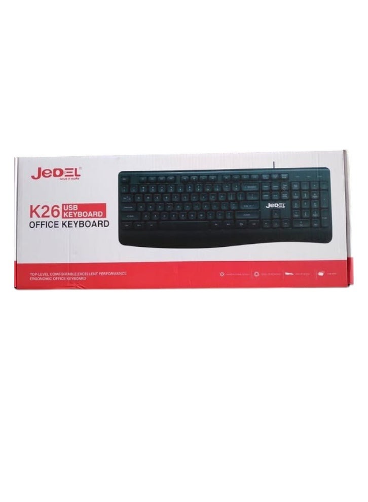 JEDEL-WS732 Wireless Keyboard and Mouse English Slim Keyboard and Mouse For Laptop PC Smart TV Windows - Image 3