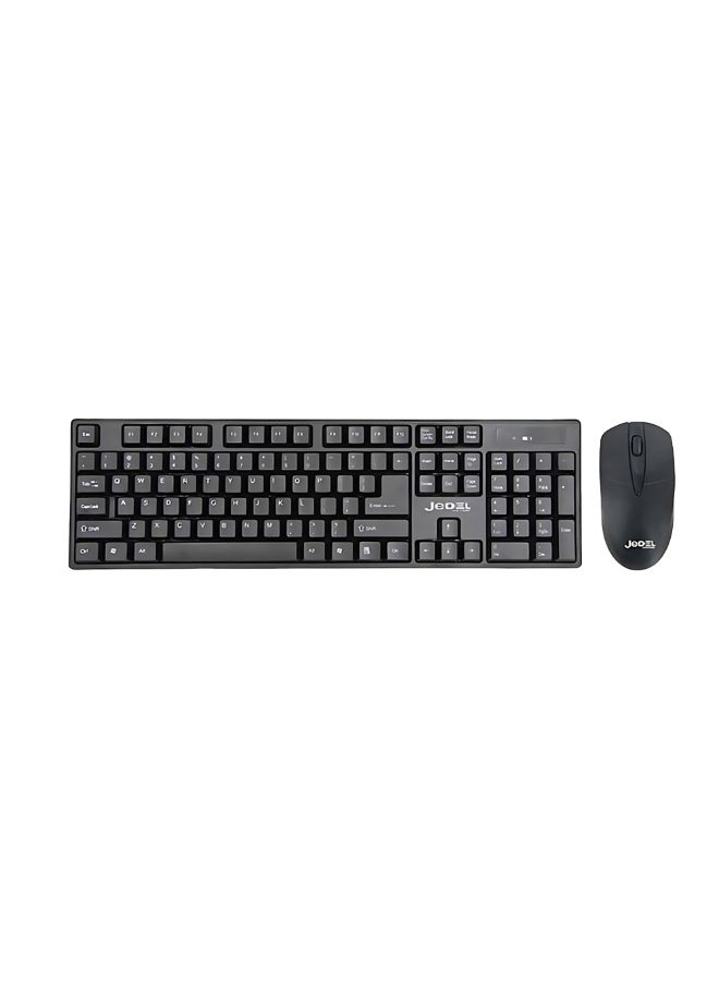 JEDEL-WS732 Wireless Keyboard and Mouse English Slim Keyboard and Mouse For Laptop PC Smart TV Windows - Image 2