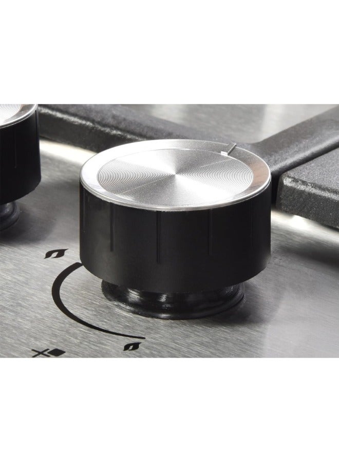 جينيرال جولد موقد غاز General Gold بخمس شعلات، مدمج بمقاس 90 سم مع تحكم جانبي، هيكل من الستانلس ستيل، دعم أواني من الحديد الزهر، شعلات ساباف، جهاز أمان إطفاء اللهب (FFD)، موقد مدمج للطهي على أسطح المطابخ (BL). - Image 4