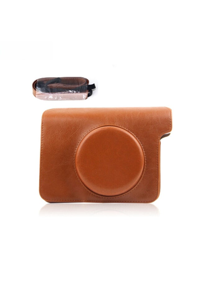 Generic Spot Hot-selling Wide300 Camera Bag Retro Fit Bag PU Photography Bag Camera Protection Case-Color:Black  - Image 3