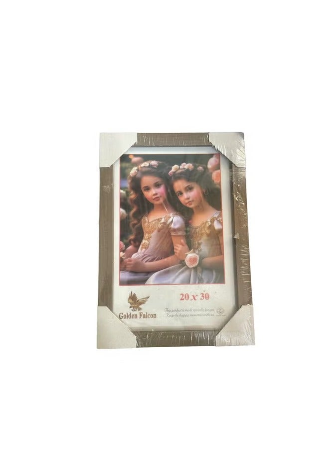 الصقر الذهبي برواز اكليرك برجاج تصميم انيق مناسب للمكتب او المنزل (بيج)