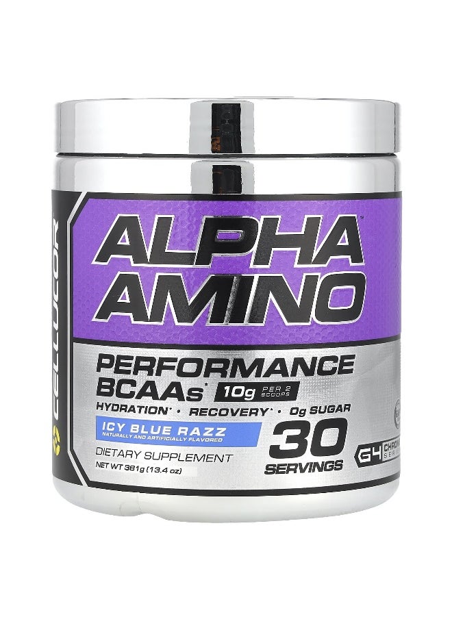 C4  Cellucor C4 / Cellucor, Alpha Amino™, Performance BCAAs, Icy Blue Razz, 13.4 oz (381 g)  - Image 1