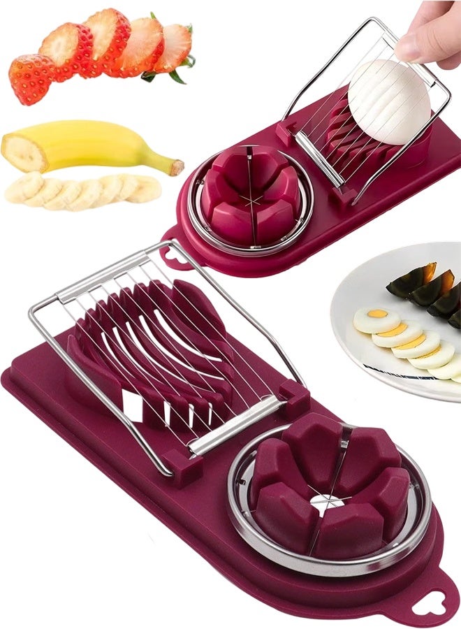 Multi-function Egg Slicer Peeler, 2 Modes Cutter for Egg Fruit Vegetable - Image 1