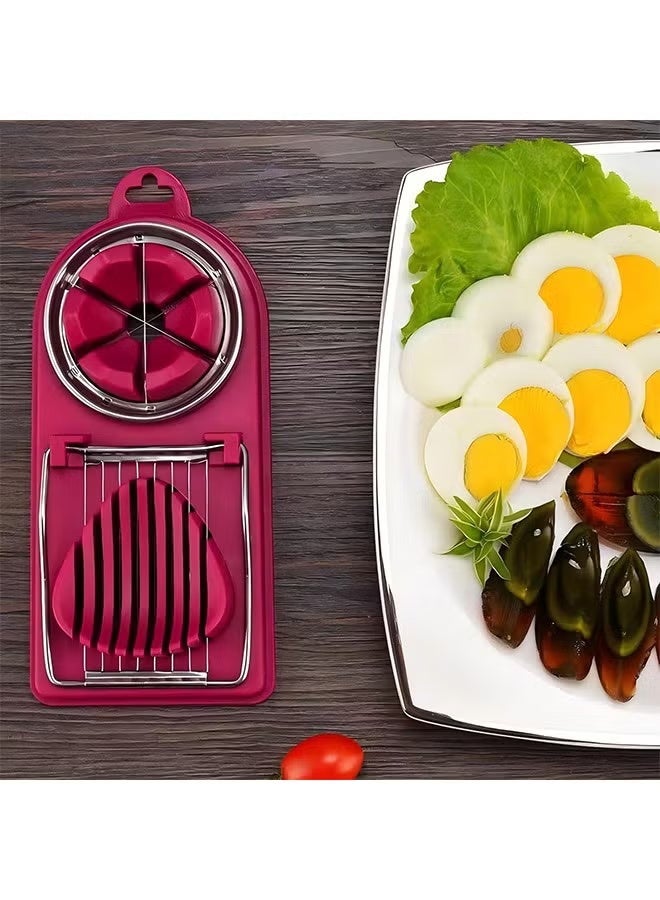 Multi-function Egg Slicer Peeler, 2 Modes Cutter for Egg Fruit Vegetable - Image 5