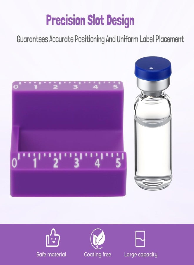 Fiwochic 2 Pcs Vial Label Applicator Bottle Labeling Application Tool for Small Jars Essential Oils Containers Bottles(Purple,3ml and 10ml) - Image 4