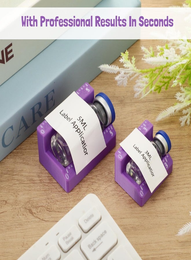 Fiwochic 2 Pcs Vial Label Applicator Bottle Labeling Application Tool for Small Jars Essential Oils Containers Bottles(Purple,3ml and 10ml) - Image 5