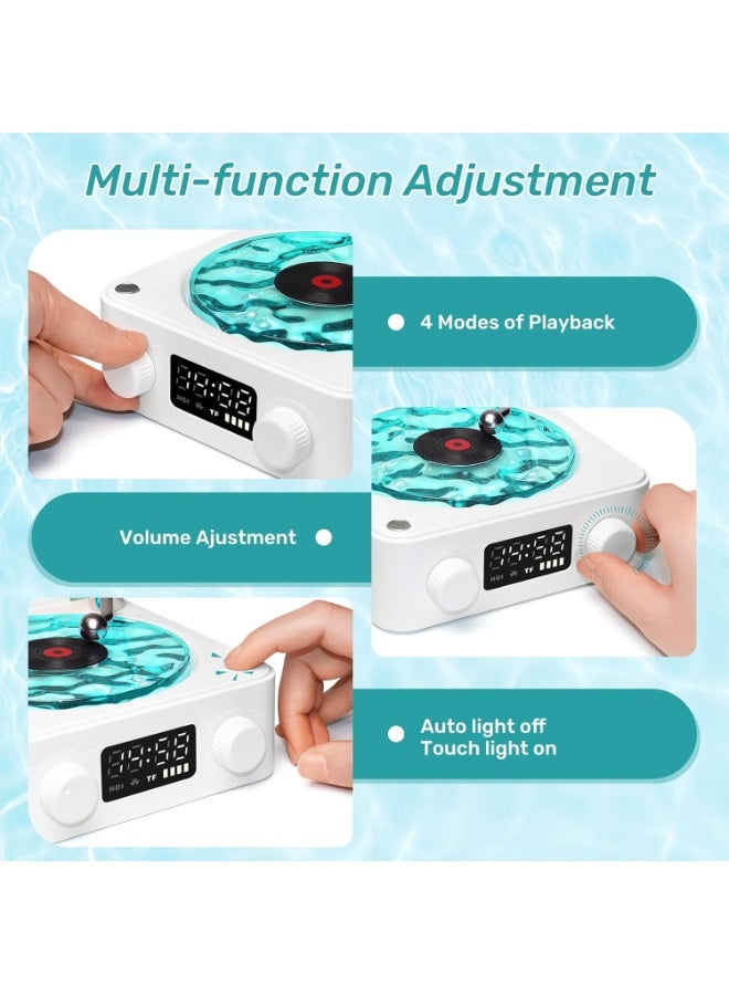 To pour Bluetooth Speaker With Moving Water Wave Lights & Radio – 360° Stereo Sound, Ambient Light For Home Decor & Bedroom - Image 4