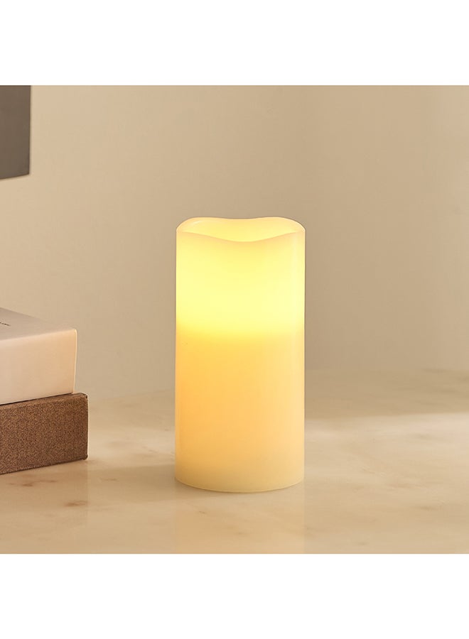 Home Box Luna LED Flameless Unscented Wax Candle with Flickering - 12x20 cm - Image 1