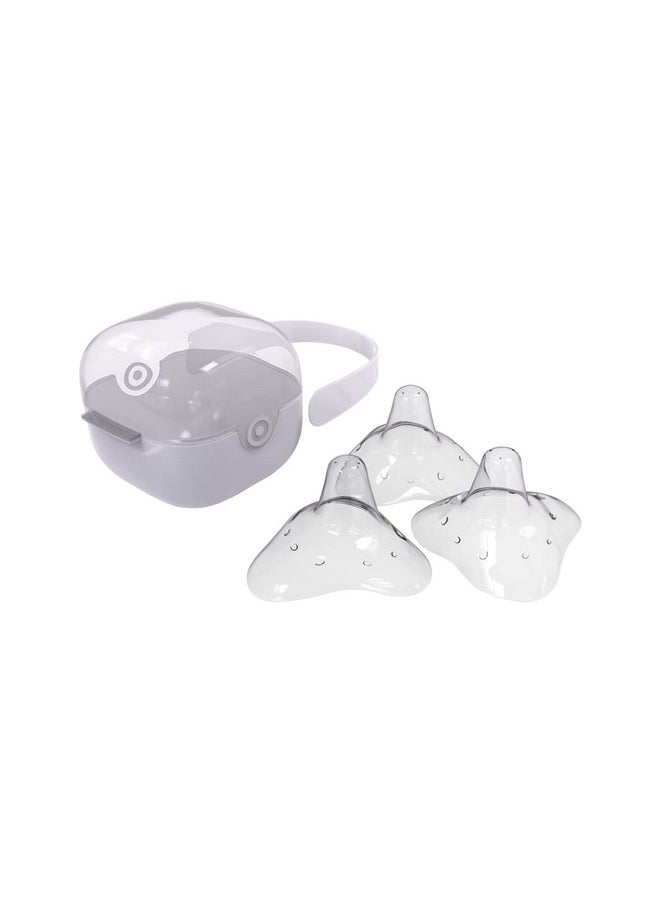 purifyou Nipple Shields For Nursing Breastfeeding Newborn 24Mm / 20Mm / 18Mm / 16Mm Set Of 3 Silicone Nipple Shield With Free Case Latch Assist Nipple Guard & Breastfeeding Shield (16Mm)  - Image 1
