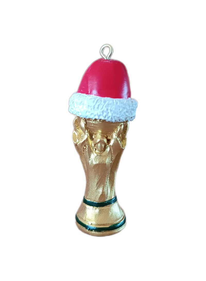 GGOOT Football World Cup Christmas Hat Statues Resin Souvenirs Charms Exquisite Hat Sculpture Drop Ornaments Decorative Christmas Trees Ornaments Christmas Accessories - Image 1