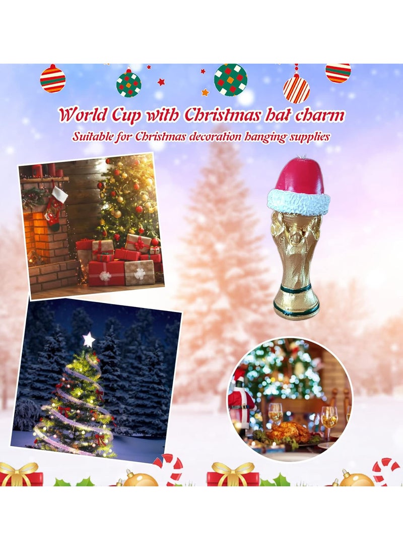 GGOOT Football World Cup Christmas Hat Statues Resin Souvenirs Charms Exquisite Hat Sculpture Drop Ornaments Decorative Christmas Trees Ornaments Christmas Accessories - Image 4