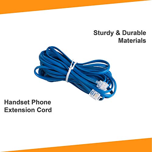 iSoHo Phones - Straight Phone Cord for Corded Landline Phones, Telephone Extension Land Line Cords, Easy to Use - for House, Home Office Telephone Cable Color - Classic Blue 25ft - Image 5