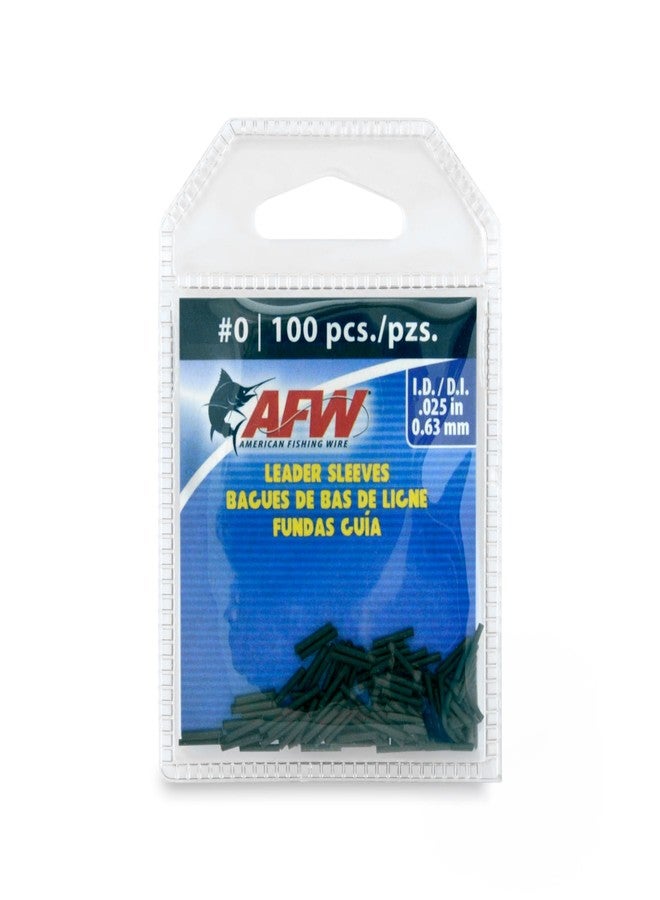 American Fishing Wire Single Barrel Crimp Sleeves, Black Color, Size 0, 0.025 -Inch Inside Diameter, 100-Pieces - Image 1