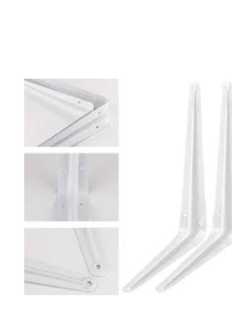KNP KNP White Light Duty One Pair Shelf Brackets Tripod (10x12 INCH)  - Image 2