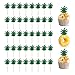 Kesote 48PCS Pineapple Cupcake Donut Cake Toppers Pineapple Cute Cupcake Picks for Summer Tropical Hawaiian Party Cake Decorations - Image 2
