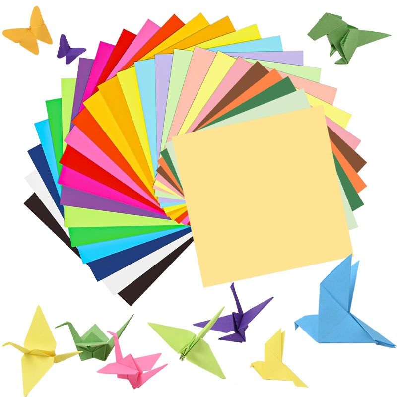 SiluFlorid 300 Sheets Origami Paper, 25 Colors Origami Paper 6x6, Double Sided Color 6" Square Oragami Paper for Scrapbook Decor, Folding Crafts Kids DIY School Arts Crafts - Image 1