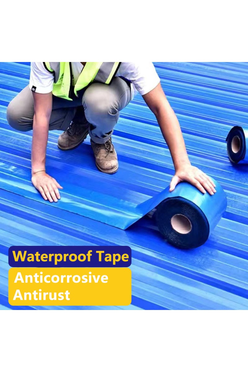 إيروريكس شريط/غشاء رمادي مقاوم للماء للأسقف، بطول 10 أمتار وسماكة 1.2 مم، مصنوع من مادة البولي إيثيلين المقاومة للشيخوخة، بطول 10 أمتار وسماكة 10 سم، قابل لإعادة الاستخدام. - Image 2