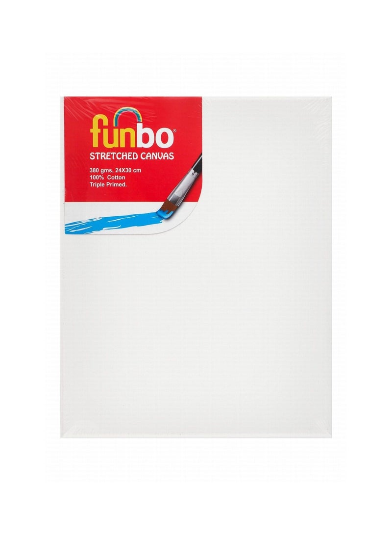 Funbo 24x30cm Size Stretched Cotton Canvas 380gsm Thickness - Image 1