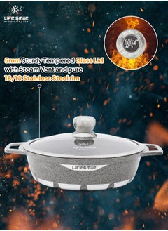 Cookware Set 17 pieces - Pots and Pans set Granite Non Stick Coating 100% PFOA FREE, Cooking Set include Casseroles & Shallow Pot & Kitchen Utensils - pzsku/ZDFA3C9FD1FBE203F7C6FZ/45/_/1698925097/005f2531-6d37-4785-aaa4-16d4032afdc0