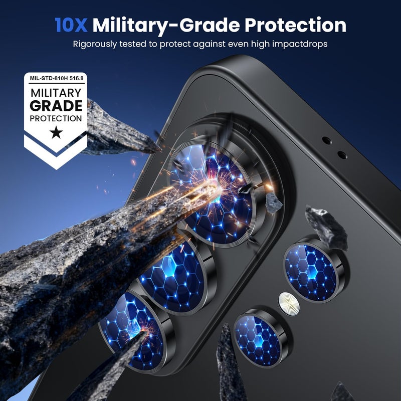 WSKEN for Samsung Galaxy S26 Ultra Camera Lens Protector - Ultra Thin Case Friendly, 9H Shatterproof Tempered Glass with Anti Scratch Metal Circle Camera Screen Protector Cover Accessories, Black - Image 4
