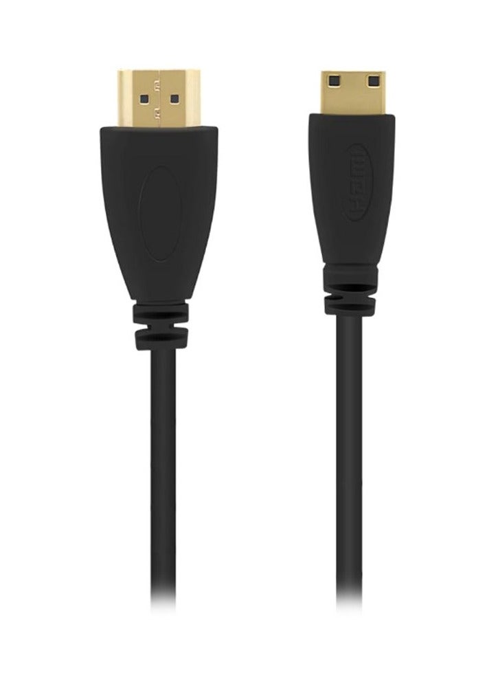 TIGER High-Speed HDMI to Mini HDMI Cable Black/Gold | 4K UHD, 1080P HD Video & Audio Transfer | Durable, High-Performance Cable for TVs, Cameras, Laptops, Projectors, and More | Perfect for Gaming, Streaming, and Presentations  - Image 1