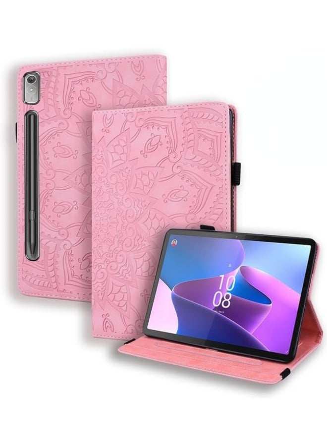 general Compatible with Lenovo Tab P12/ Xiaoxin Pad Pro 12.7 inch PU Leather Case Embossing Protective Shell Smart Case Stand Case Flip Cover - Image 1
